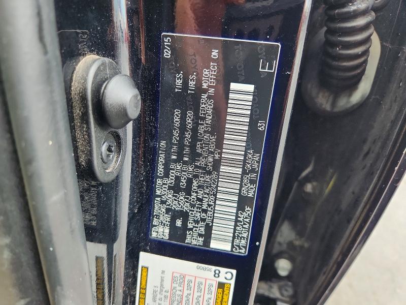 Продаж на аукціоні авто 2015 Toyota 4runner, vin: JTEBU5JRXF5242289, номер лоту: 60465906