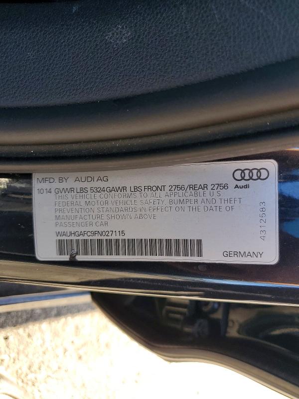Продаж на аукціоні авто 2015 Audi A6, vin: WAUHGAFC9FN027115, номер лоту: 61036806