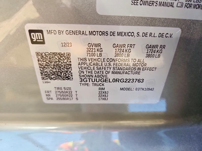 59683976 :رقم المزاد ، 3GTUUGEL0RG223763 vin ، 2024 Gmc Sierra مزاد بيع