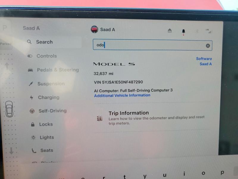 63051176 :رقم المزاد ، 5YJSA1E50NF487290 vin ، 2022 Tesla Model S مزاد بيع
