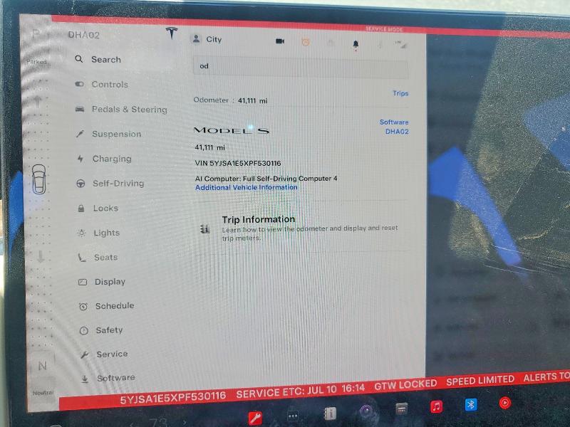 Продаж на аукціоні авто 2023 Tesla Model S, vin: 5YJSA1E5XPF530116, номер лоту: 59773986