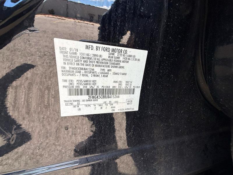 Продаж на аукціоні авто 2018 Ford Flex, vin: 2FMGK5C88JBA15266, номер лоту: 61417206