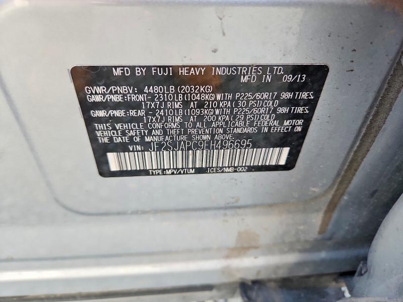 Продажа на аукционе авто 2014 Subaru Forester, vin: JF2SJAPC9EH496695, номер лота: 60408306