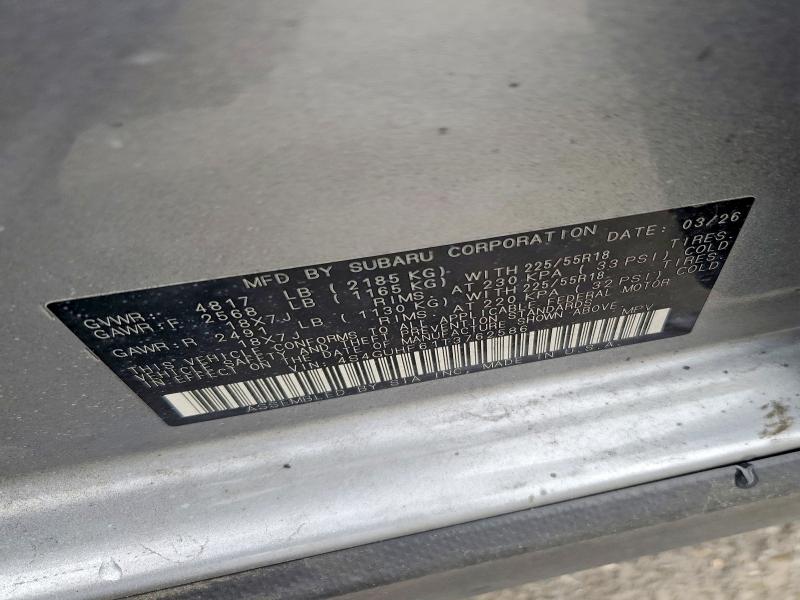 Продаж на аукціоні авто 2026 Subaru Crosstrek, vin: 4S4GUHF61T3762586, номер лоту: 59359706