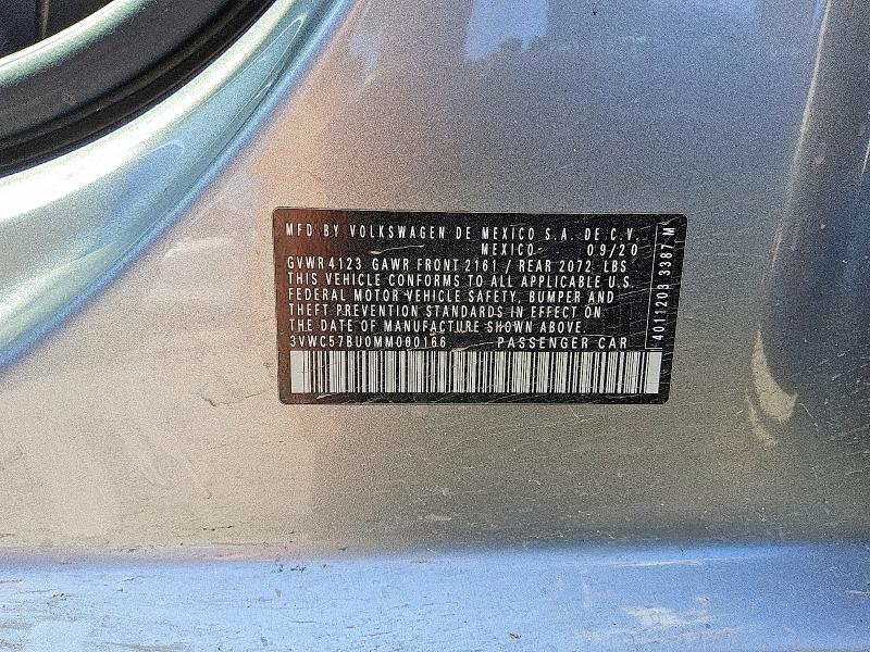 Продажа на аукционе авто 2021 Volkswagen Jetta, vin: 3VWC57BU0MM000166, номер лота: 62250116