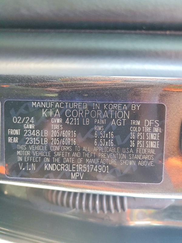 Продажа на аукционе авто 2024 Kia Niro, vin: KNDCR3LE1R5174901, номер лота: 60009856