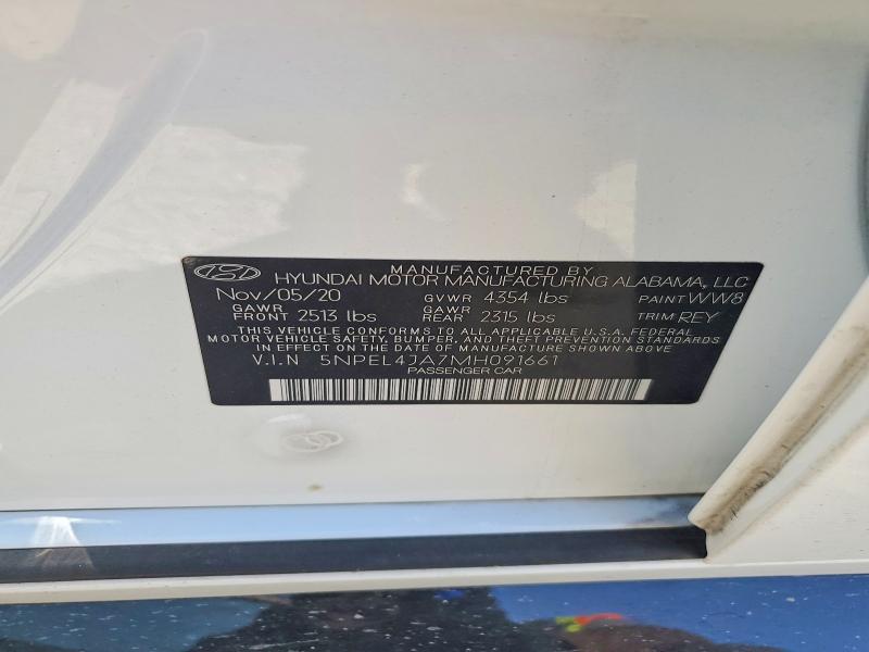 Aukcja sprzedaży 2021 Hyundai Sonata, vin: 5NPEL4JA7MH091661, numer aukcji: 60229846