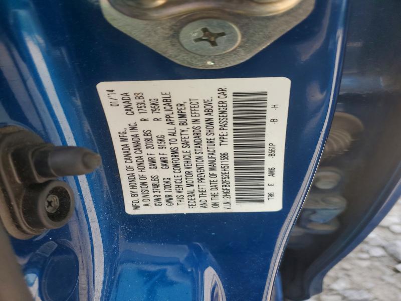 Aukcja sprzedaży 2014 Honda Civic, vin: 2HGFB2F52EH511586, numer aukcji: 63192326