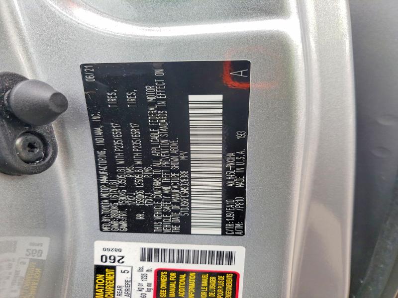 Продаж на аукціоні авто 2021 Toyota Sienna, vin: 5TDJSKFC5MS028388, номер лоту: 61348896