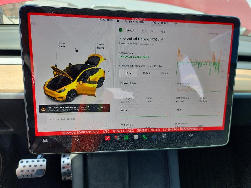 61634546 :رقم المزاد ، 7SAYGDED6RA318267 vin ، 2024 Tesla Model Y مزاد بيع