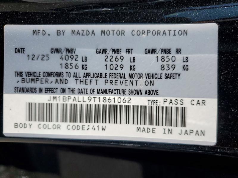 62473596 :رقم المزاد ، JM1BPALL9T1861062 vin ، 2026 Mazda 3 مزاد بيع
