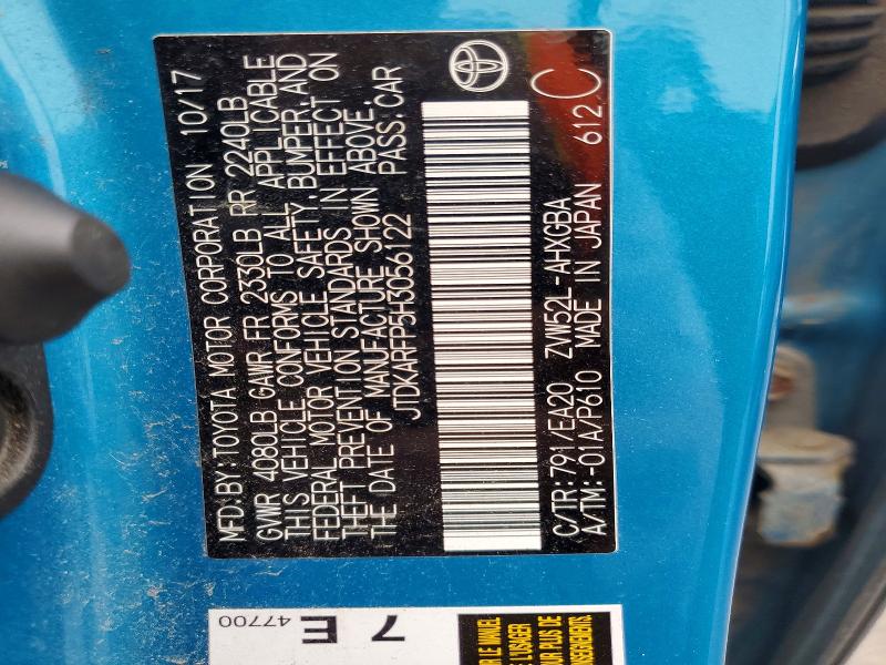 Aukcja sprzedaży 2017 Toyota Prius Prime, vin: JTDKARFP5H3056122, numer aukcji: 60566526