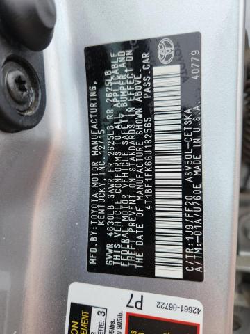 Aukcja sprzedaży 2016 Toyota Camry, vin: 4T1BF1FK6GU182565, numer aukcji: 60681986