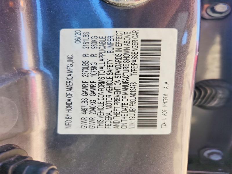Aukcja sprzedaży 2020 Acura Tlx, vin: 19UUB1F50LA013478, numer aukcji: 59898006