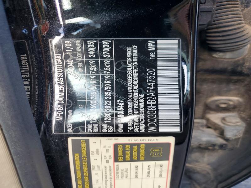 2010 Mercedes-benz Glk მანქანა იყიდება აუქციონზე, vin: WDCGG8HB2AF447520, აუქციონის ნომერი: 63397026