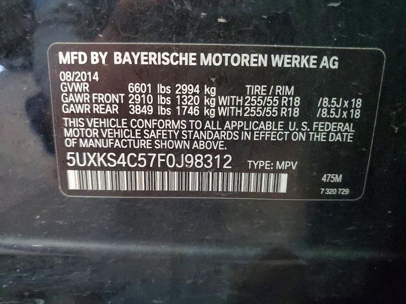 Aukcja sprzedaży 2015 Bmw X5, vin: 5UXKS4C57F0J98312, numer aukcji: 62427416