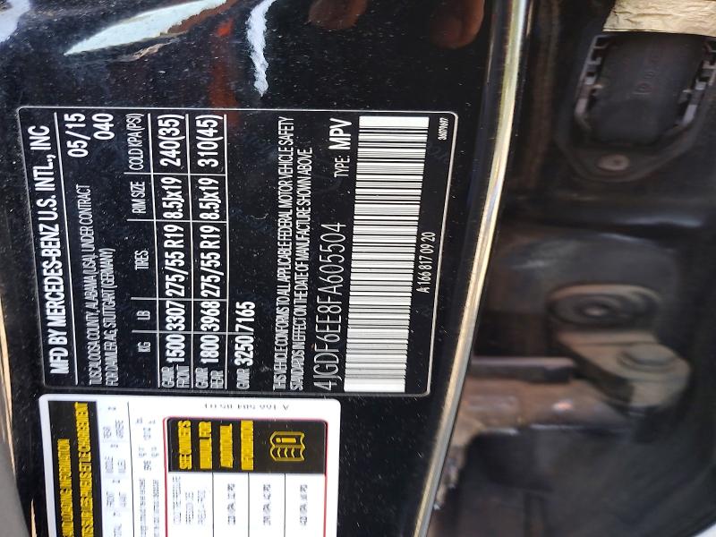 Aukcja sprzedaży 2015 Mercedes-benz Gl, vin: 4JGDF6EE8FA605504, numer aukcji: 60090696