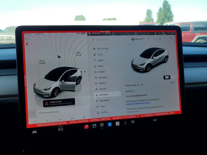 60818496 :رقم المزاد ، 7SAYGDEE8PA139198 vin ، 2023 Tesla Model Y مزاد بيع