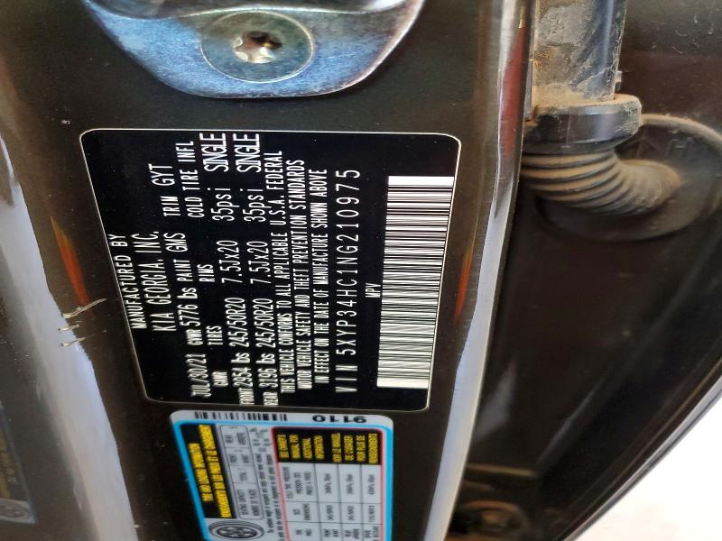 58999426 :رقم المزاد ، 5XYP34HC1NG210975 vin ، 2022 Kia Telluride مزاد بيع