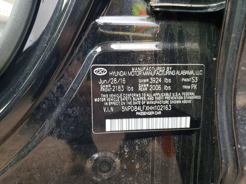 2017 Hyundai Elantra მანქანა იყიდება აუქციონზე, vin: 5NPD84LFXHH102163, აუქციონის ნომერი: 59921576