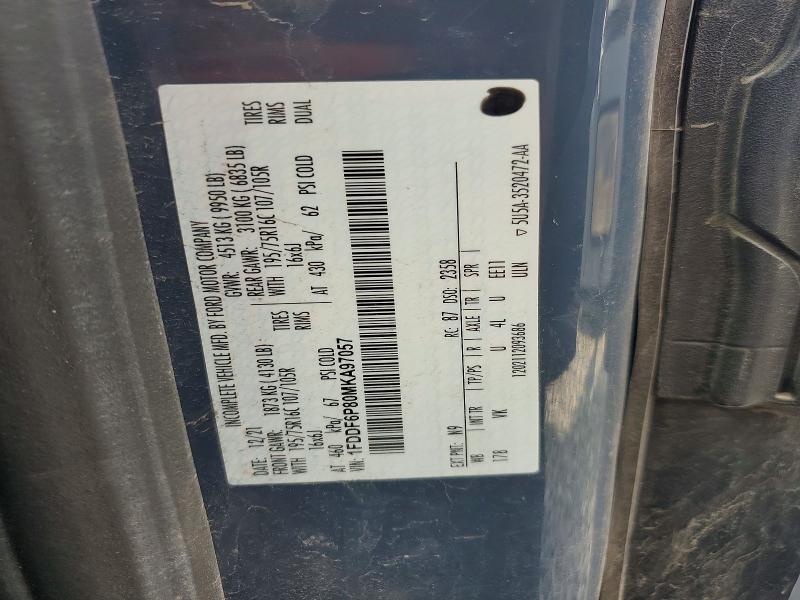 Aukcja sprzedaży 2021 Ford Transit, vin: 1FDDF6P80MKA97057, numer aukcji: 58766986