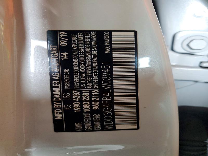 Продажа на аукционе авто 2020 Mercedes-benz A, vin: WDD3G4EB4LW039451, номер лота: 59336336