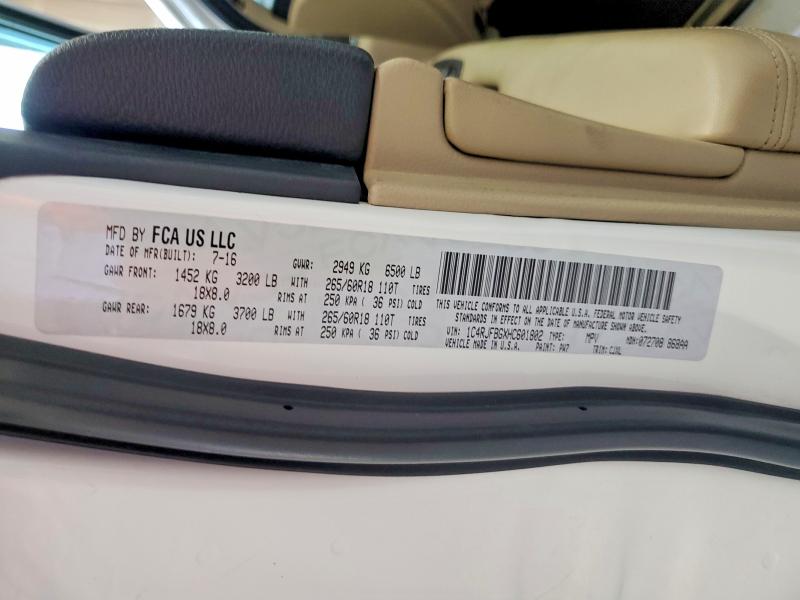 Продаж на аукціоні авто 2017 Jeep Grand Cherokee, vin: 1C4RJFBGXHC601802, номер лоту: 59279036