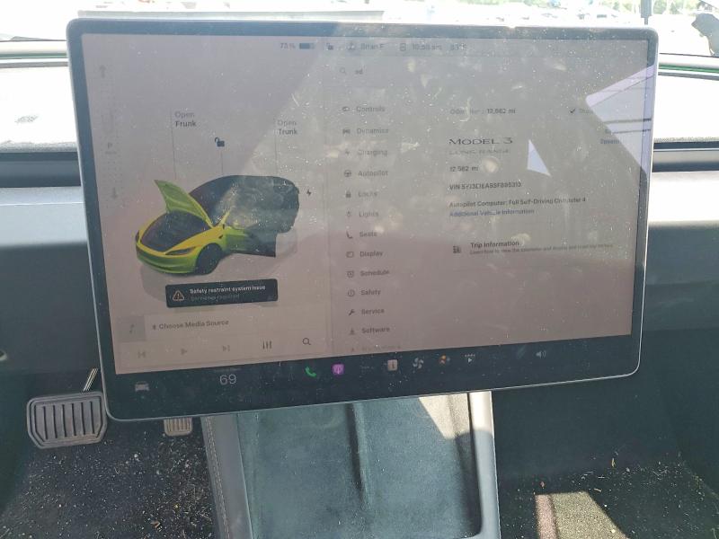Aukcja sprzedaży 2025 Tesla Model 3, vin: 5YJ3E1EA8SF895313, numer aukcji: 60604786