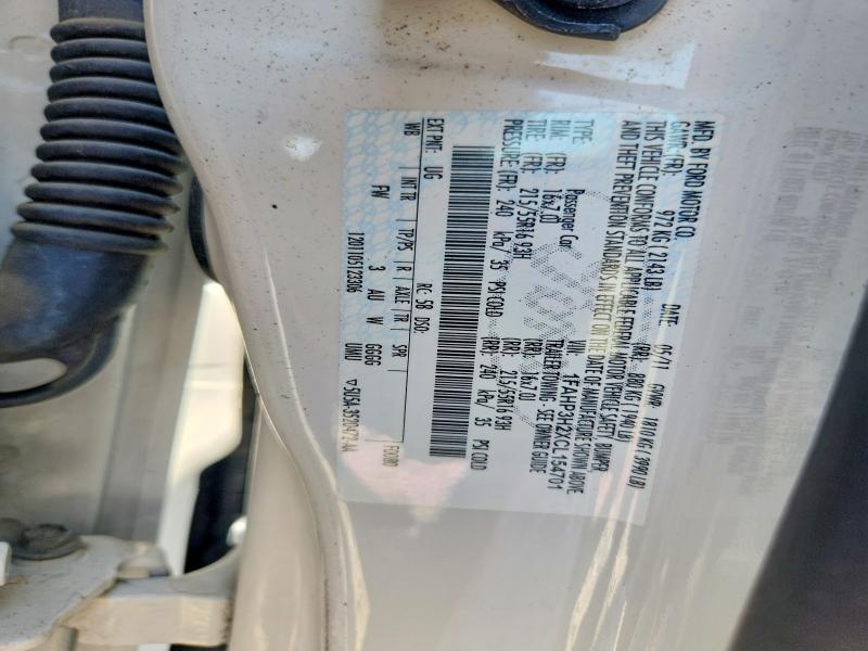2012 Ford Focus მანქანა იყიდება აუქციონზე, vin: 1FAHP3H2XCL154701, აუქციონის ნომერი: 56193926