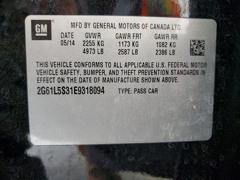 Aukcja sprzedaży 2014 Cadillac Xts, vin: 2G61L5S31E9318094, numer aukcji: 61517066