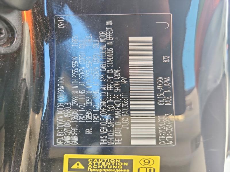 76296285 :رقم المزاد ، JTJBC1BA0E2068111 vin ، 2014 Lexus Rx مزاد بيع
