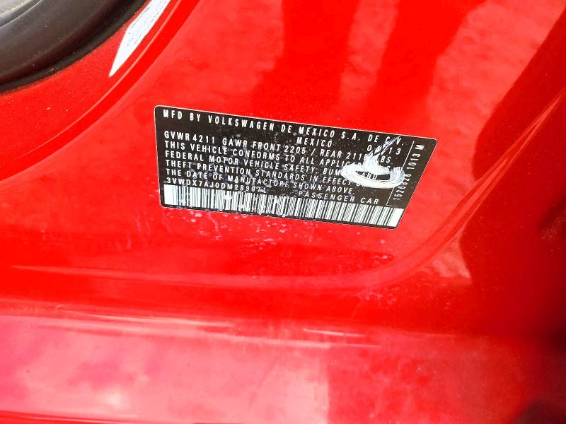 60320156 :رقم المزاد ، 3VWDX7AJ0DM289071 vin ، 2013 Volkswagen Jetta مزاد بيع