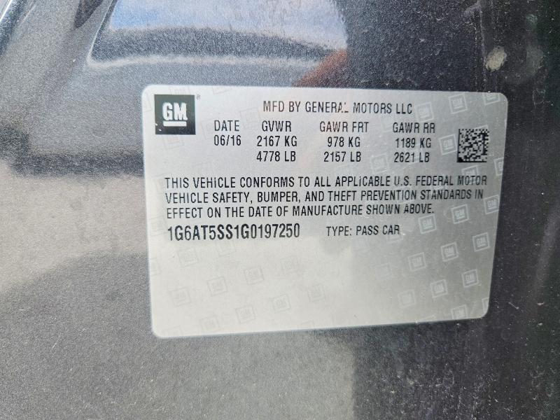 Продажа на аукционе авто 2016 Cadillac Cts, vin: 1G6AT5SS1G0197250, номер лота: 58466056