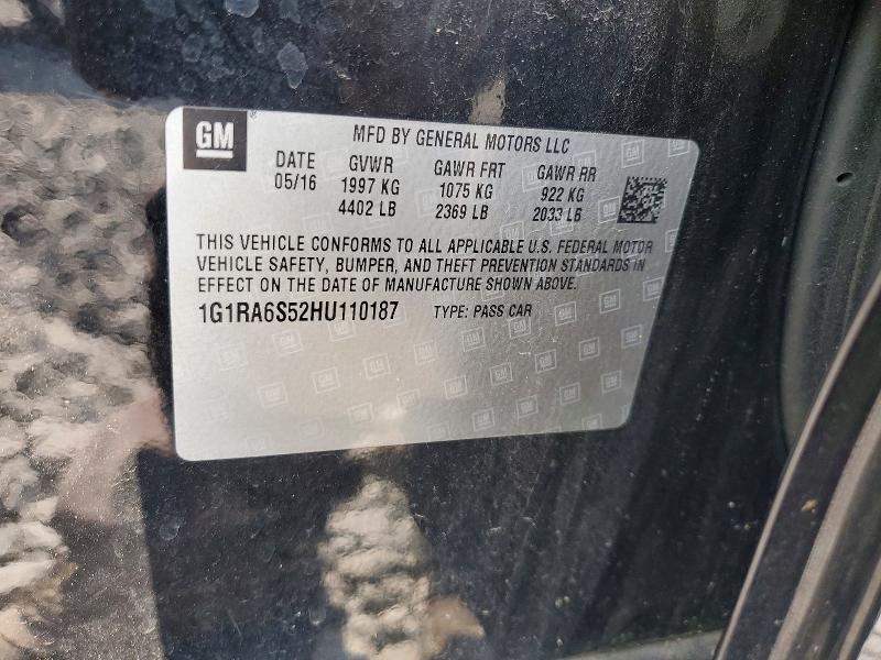 Продажа на аукционе авто 2017 Chevrolet Volt, vin: 1G1RA6S52HU110187, номер лота: 61673076