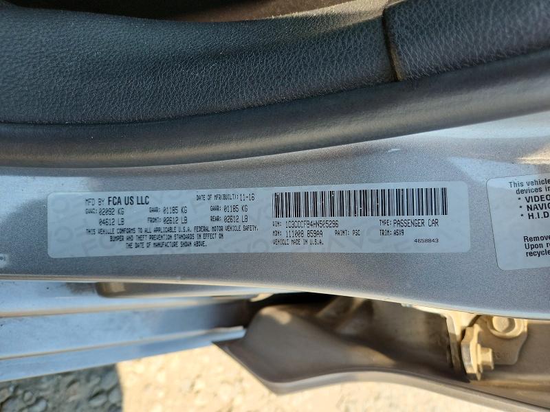 Продаж на аукціоні авто 2017 Chrysler 200, vin: 1C3CCCFB4HN505296, номер лоту: 59125396