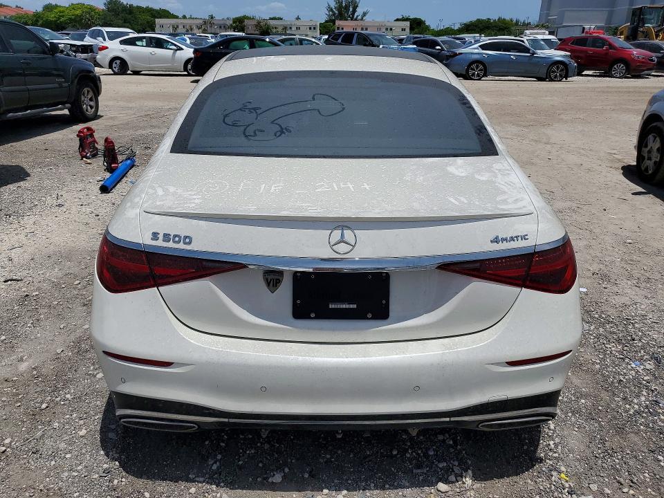 2022 Mercedes-benz S მანქანა იყიდება აუქციონზე, vin: W1K6G6DB0NA160147, აუქციონის ნომერი: 61142846
