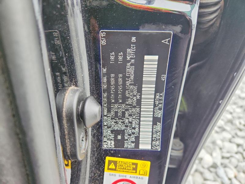 Продаж на аукціоні авто 2015 Toyota Highlander, vin: 5TDBKRFH5FS173961, номер лоту: 60434666