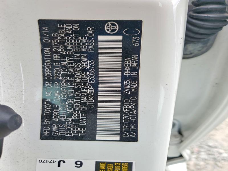 59721786 :رقم المزاد ، JTDKN3DP1E3056733 vin ، 2014 Toyota Prius Plug-in Hybrid مزاد بيع