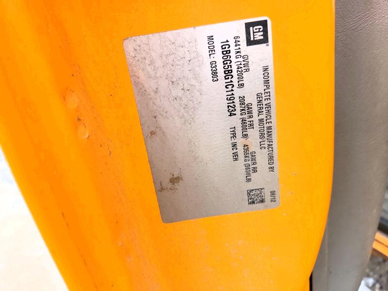 Продажа на аукционе авто 2012 Thomas Minotour G3500, vin: 1GB6G5BG1C1191234, номер лота: 62529966