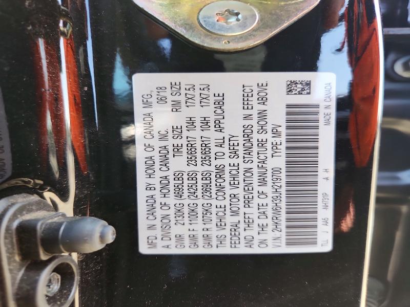 Продажа на аукционе авто 2018 Honda Cr-v, vin: 2HKRW6H39JH219700, номер лота: 59746476