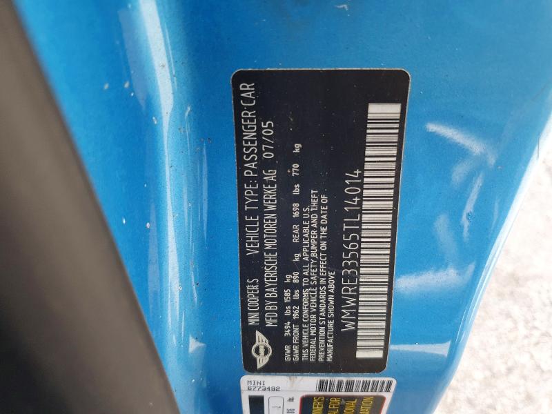 Продаж на аукціоні авто 2005 Mini Cooper, vin: WMWRE33565TL14014, номер лоту: 61712766