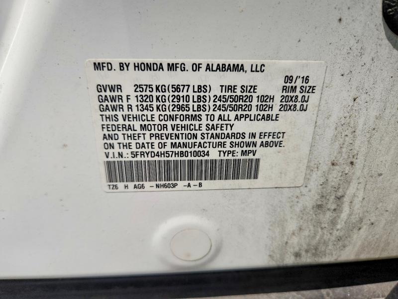 Aukcja sprzedaży 2017 Acura Mdx, vin: 5FRYD4H57HB010034, numer aukcji: 61980656