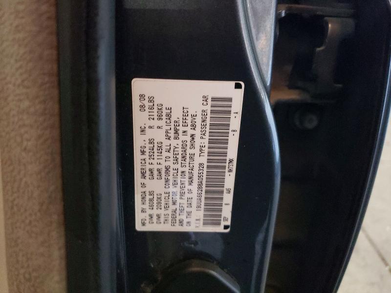 60134116 :رقم المزاد ، 19UUA66288A055328 vin ، 2008 Acura Tl مزاد بيع