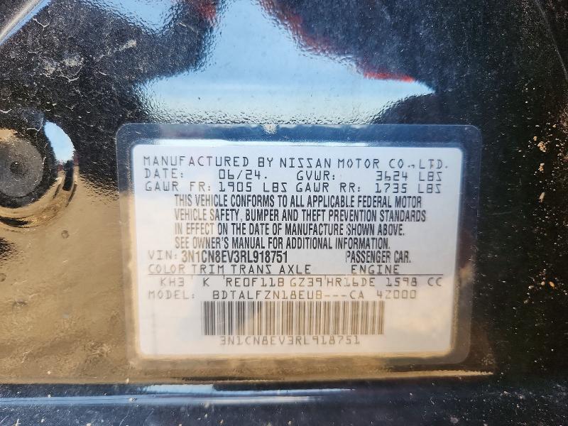 Aukcja sprzedaży 2024 Nissan Versa, vin: 3N1CN8EV3RL918751, numer aukcji: 59984276