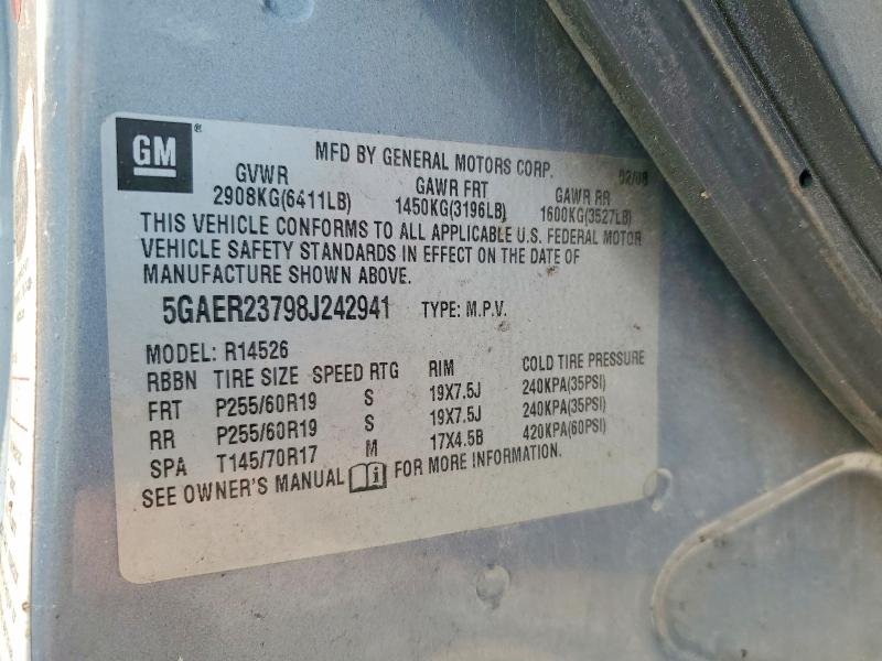 Aukcja sprzedaży 2008 Buick Enclave, vin: 5GAER23798J242941, numer aukcji: 62404316