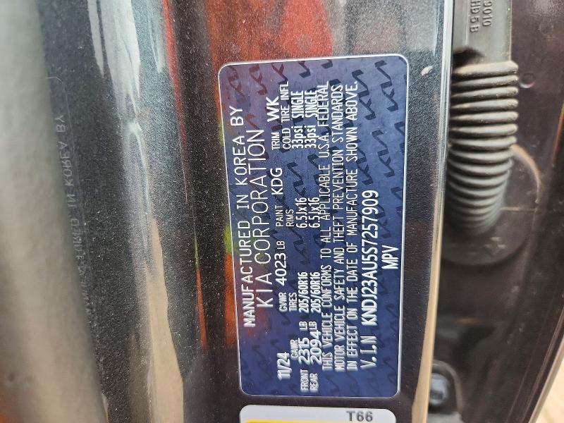 61210906 :رقم المزاد ، KNDJ23AU5S7257909 vin ، 2025 Kia Soul مزاد بيع