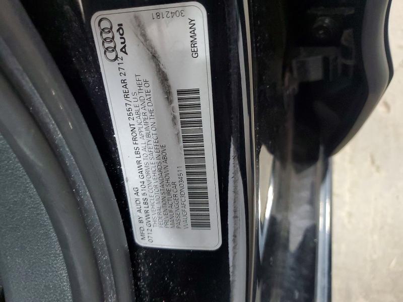 2013 Audi A6 მანქანა იყიდება აუქციონზე, vin: WAUGFAFC3DN034511, აუქციონის ნომერი: 62908486