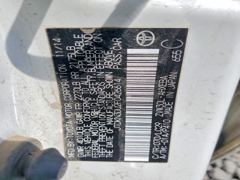 Продажа на аукционе авто 2015 Toyota Prius, vin: JTDKN3DU2F0426614, номер лота: 59721216