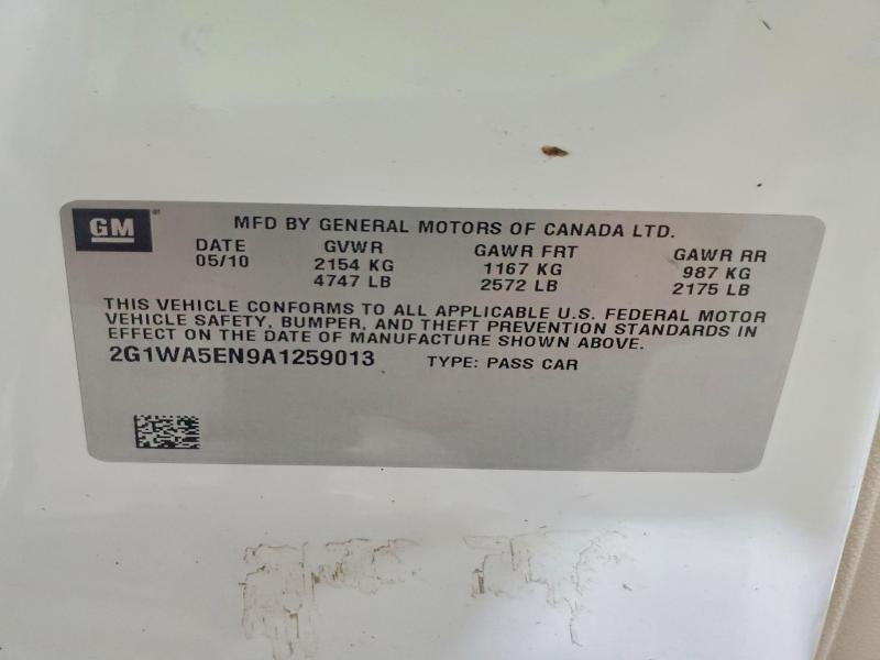 2010 Chevrolet Impala მანქანა იყიდება აუქციონზე, vin: 2G1WA5EN9A1259013, აუქციონის ნომერი: 61305876