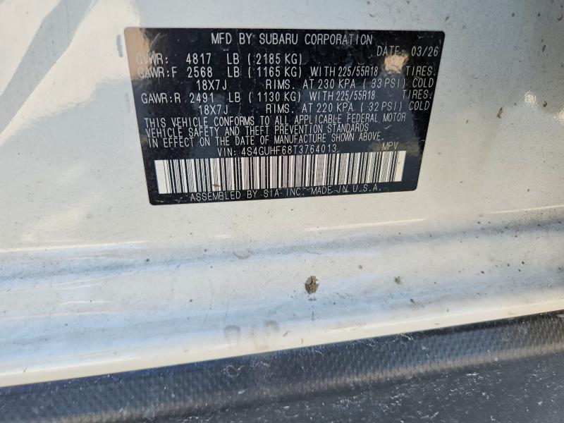 2026 Subaru Crosstrek მანქანა იყიდება აუქციონზე, vin: 4S4GUHF68T3764013, აუქციონის ნომერი: 59788466